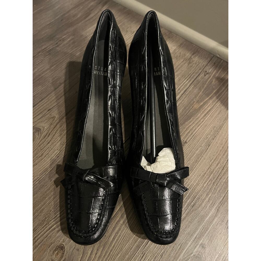 Stuart Weizman Alligator Print Heels - image 1